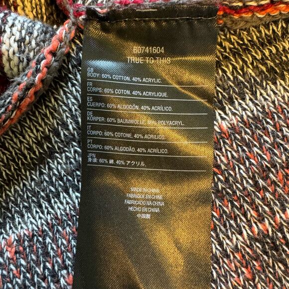 Volcom Poncho One Size Boho Striped Open Oversized Southwest Festival Hippie - Picture 9 of 11